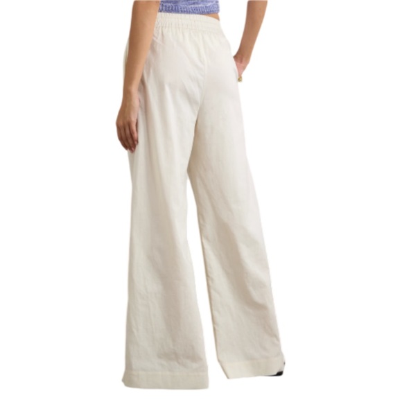 FRAME Crea Lounge cotton-blend wide-leg pants - White/Ivory/Cream - XS - Picture 2 of 15